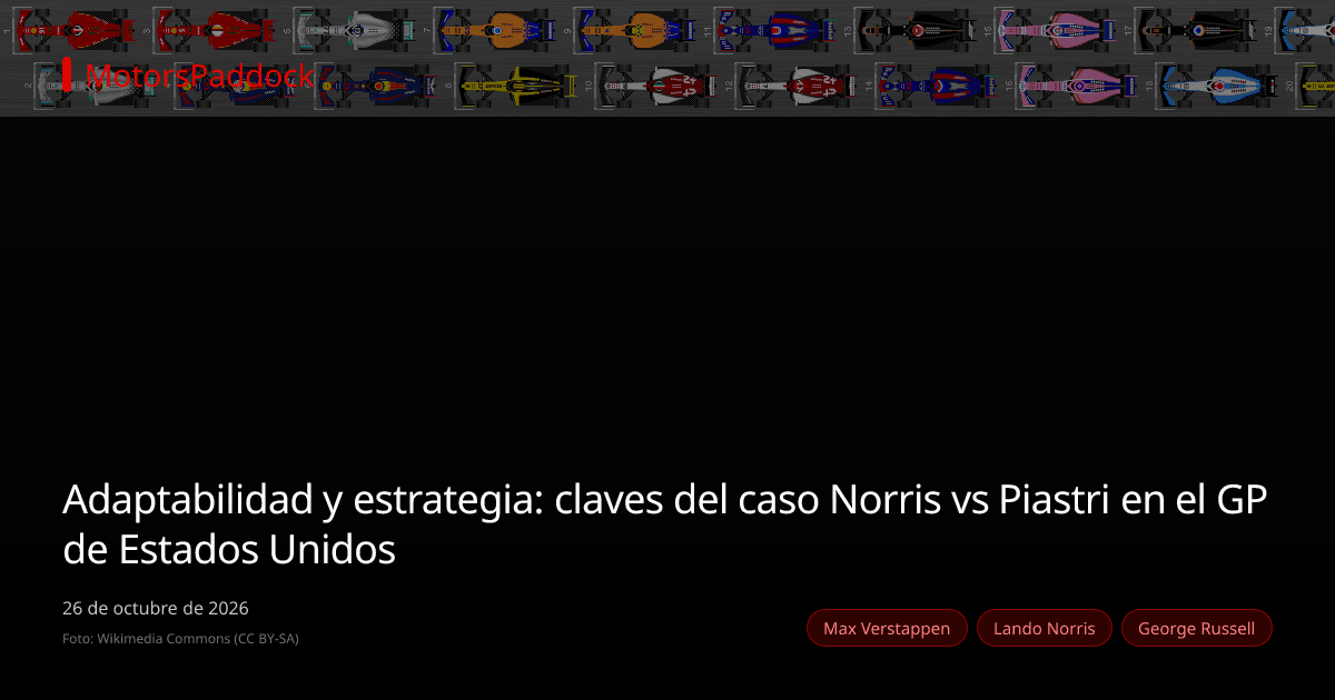Adaptabilidad y estrategia: claves del caso Norris vs Piastri en el GP de Estados Unidos