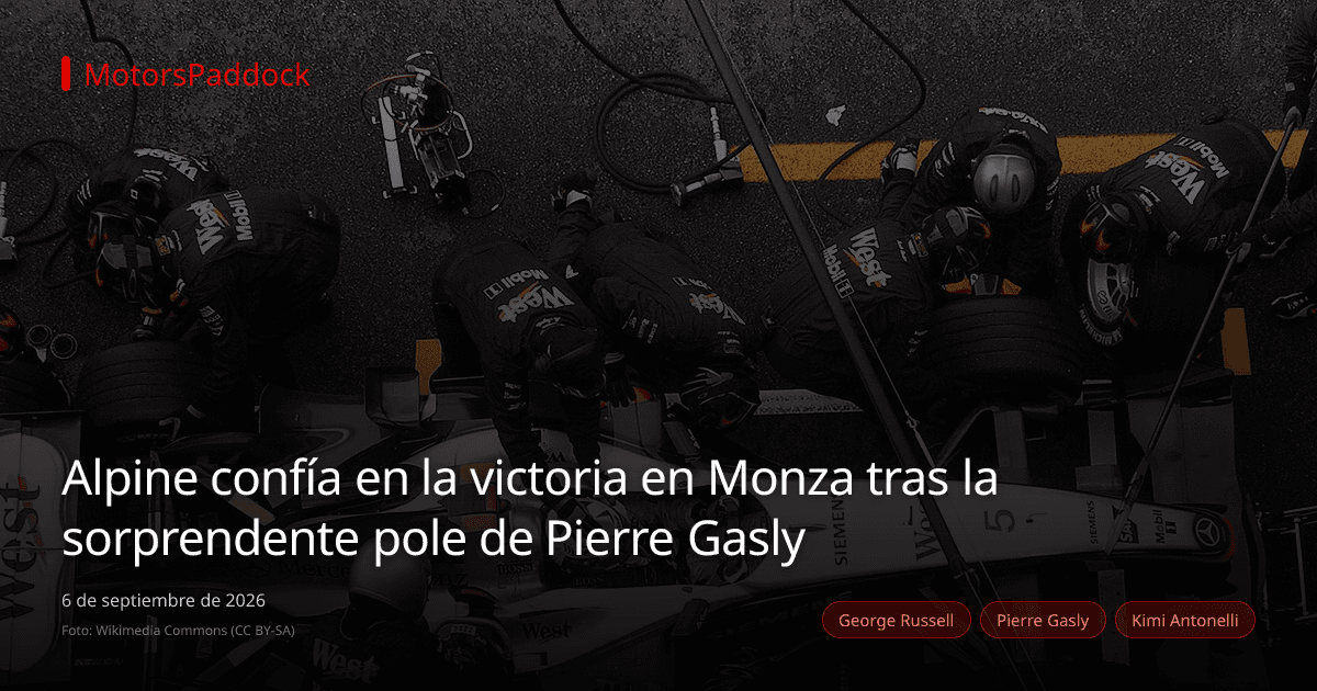 Alpine confía en la victoria en Monza tras la sorprendente pole de Pierre Gasly