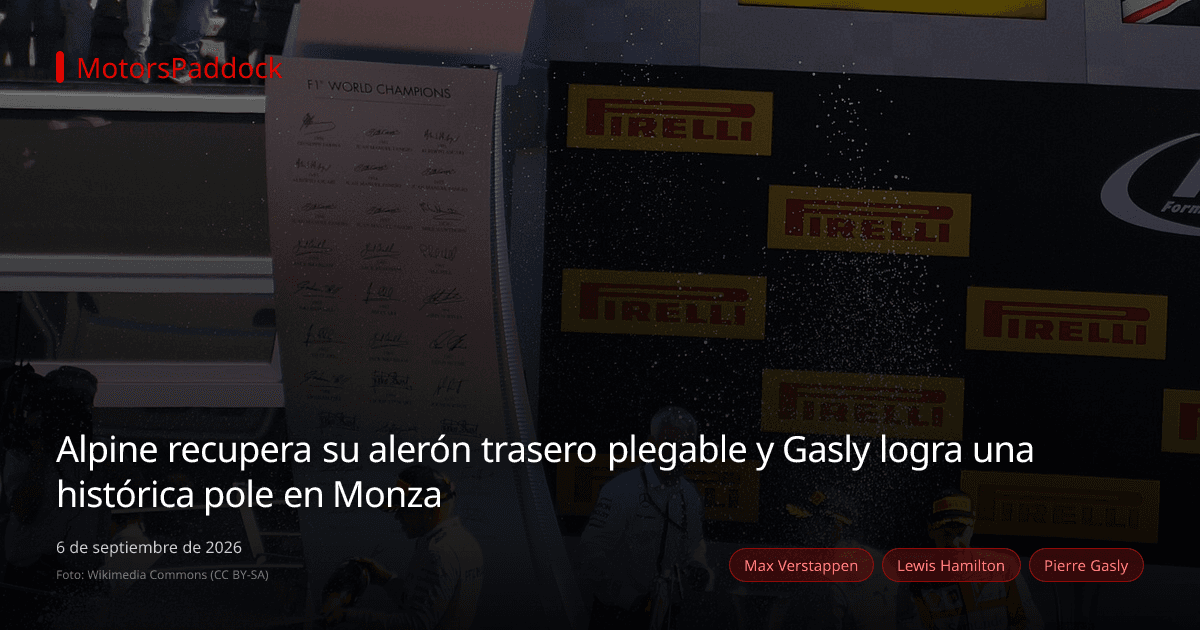 Alpine recupera su alerón trasero plegable y Gasly logra una histórica pole en Monza