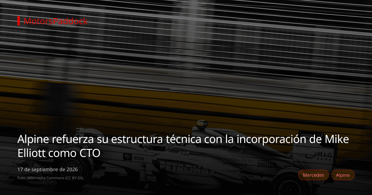 Alpine refuerza su estructura técnica con la incorporación de Mike Elliott como CTO