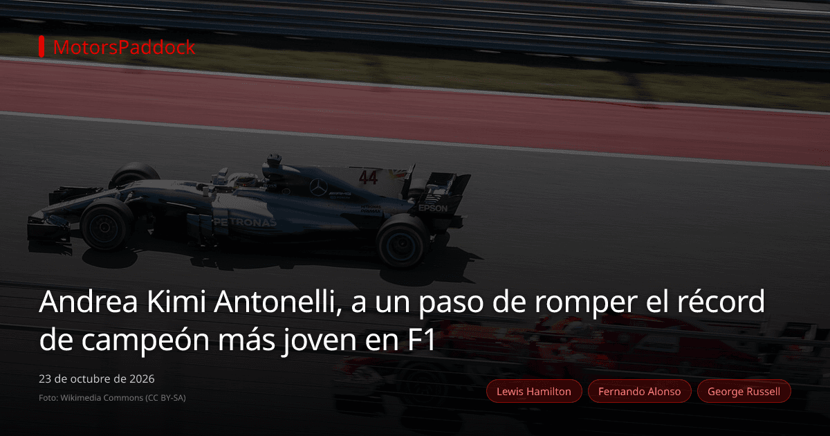 Andrea Kimi Antonelli, a un paso de romper el récord de campeón más joven en F1