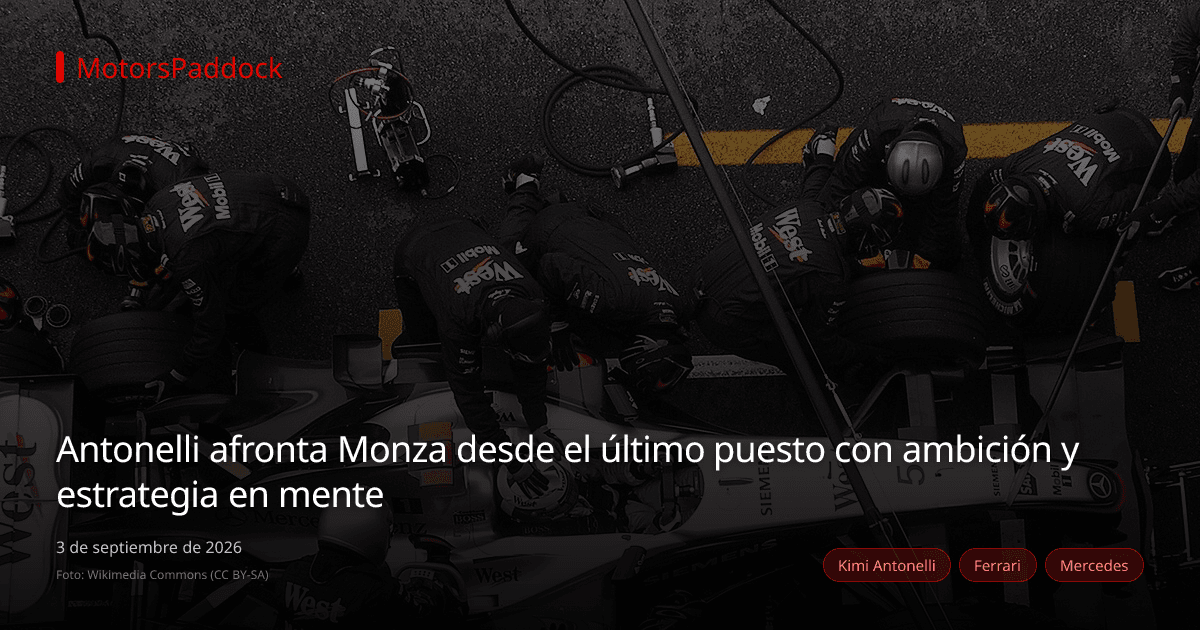 Antonelli afronta Monza desde el último puesto con ambición y estrategia en mente