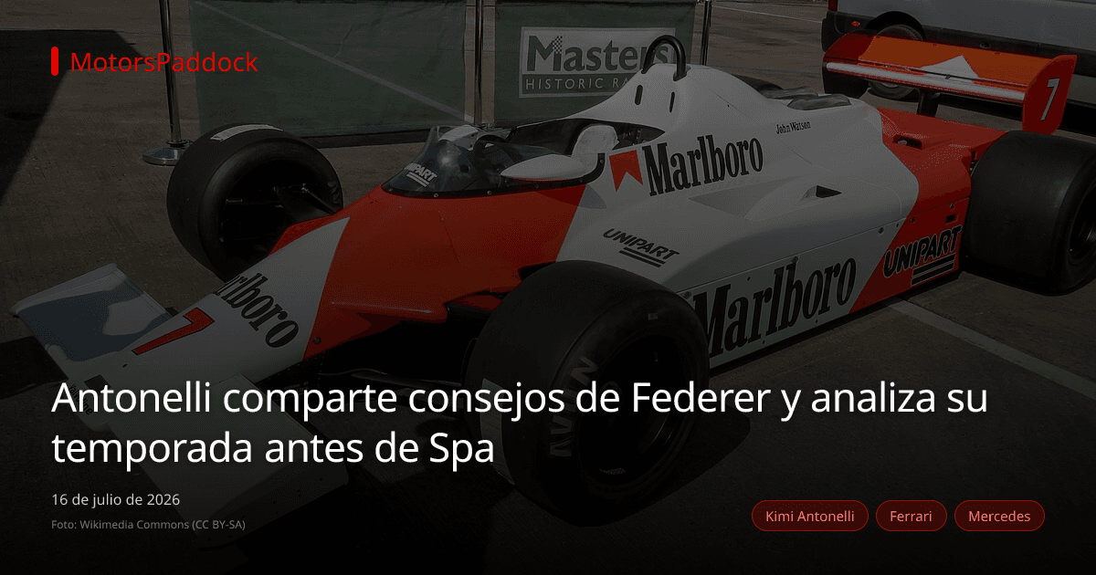 Antonelli comparte consejos de Federer y analiza su temporada antes de Spa