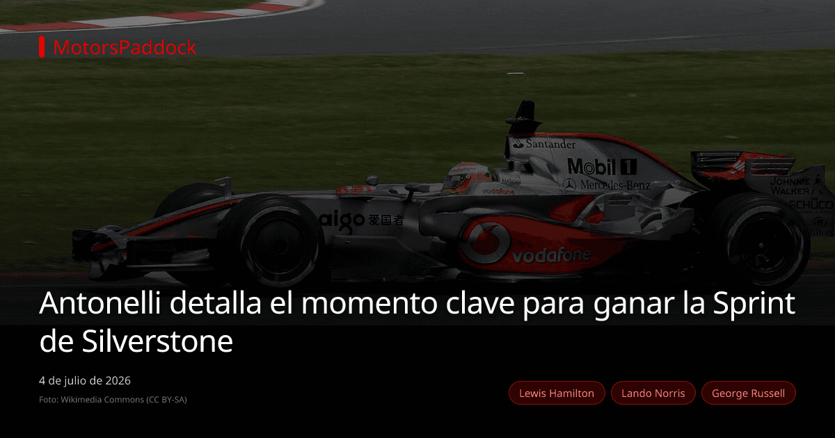 Antonelli detalla el momento clave para ganar la Sprint de Silverstone