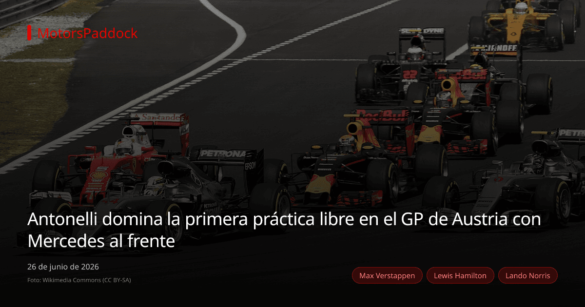 Antonelli domina la primera práctica libre en el GP de Austria con Mercedes al frente