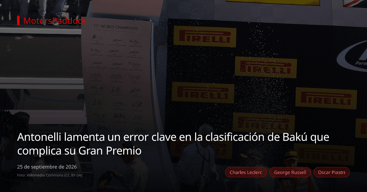 Antonelli lamenta un error clave en la clasificación de Bakú que complica su Gran Premio
