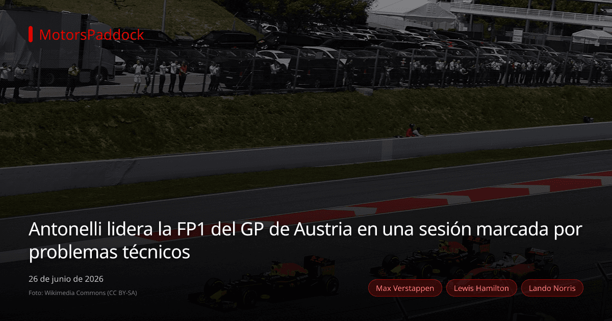 Antonelli lidera la FP1 del GP de Austria en una sesión marcada por problemas técnicos