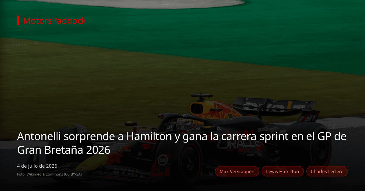 Antonelli sorprende a Hamilton y gana la carrera sprint en el GP de Gran Bretaña 2026
