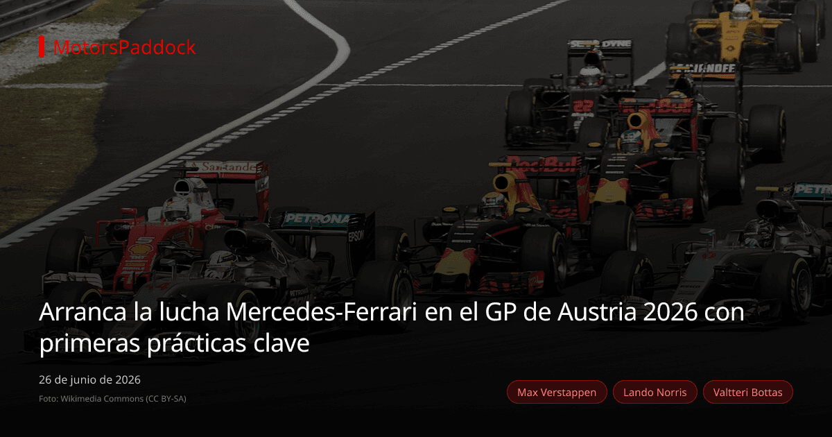 Arranca la lucha Mercedes-Ferrari en el GP de Austria 2026 con primeras prácticas clave