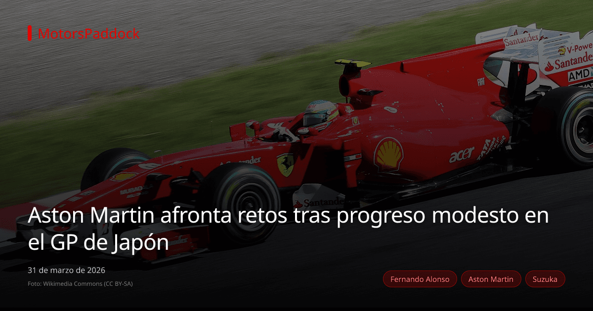 Aston Martin afronta retos tras progreso modesto en el GP de Japón