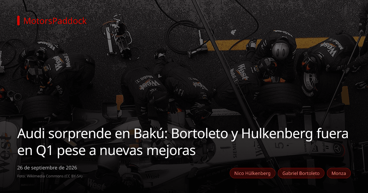 Audi sorprende en Bakú: Bortoleto y Hulkenberg fuera en Q1 pese a nuevas mejoras