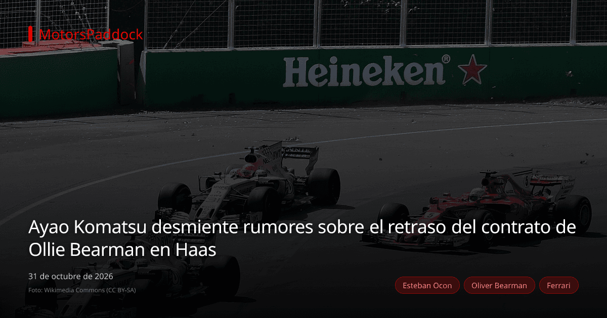 Ayao Komatsu desmiente rumores sobre el retraso del contrato de Ollie Bearman en Haas