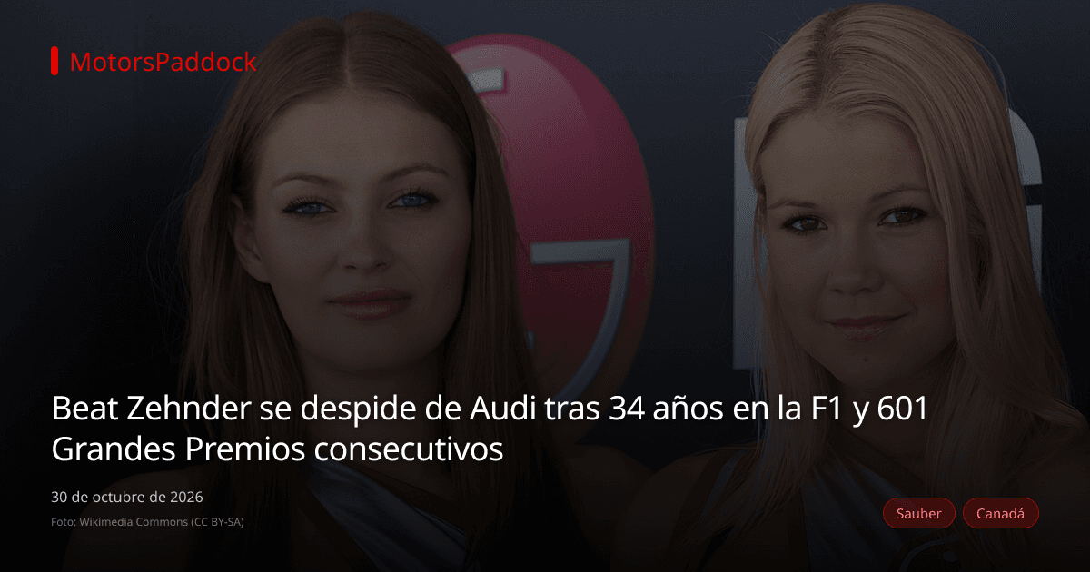 Beat Zehnder se despide de Audi tras 34 años en la F1 y 601 Grandes Premios consecutivos