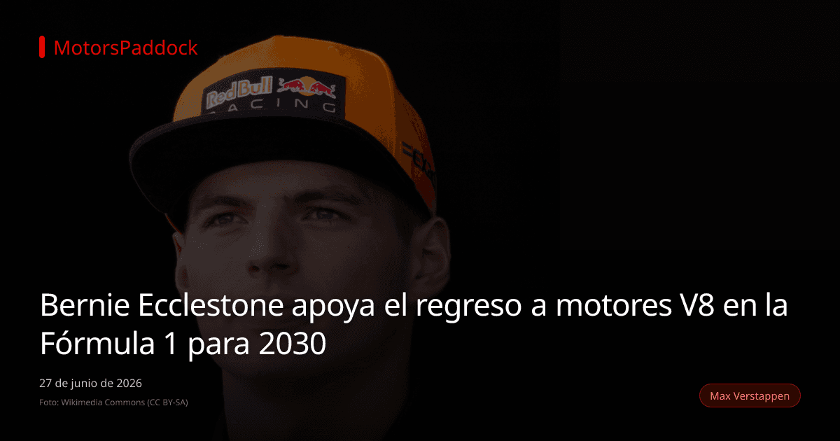Bernie Ecclestone apoya el regreso a motores V8 en la Fórmula 1 para 2030