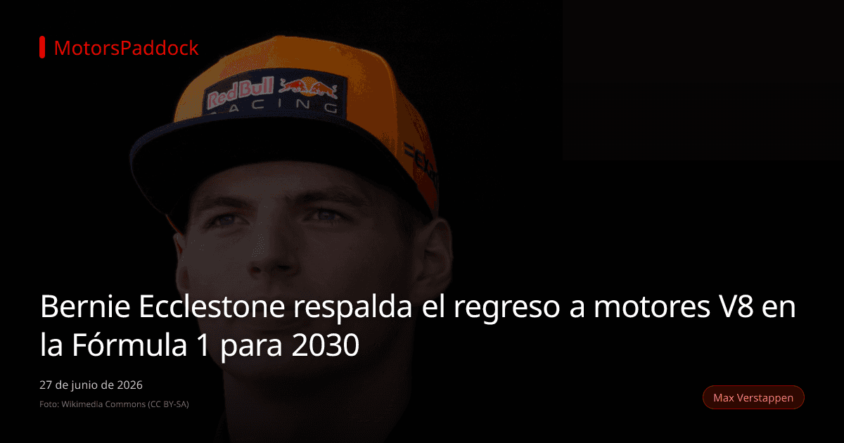 Bernie Ecclestone respalda el regreso a motores V8 en la Fórmula 1 para 2030