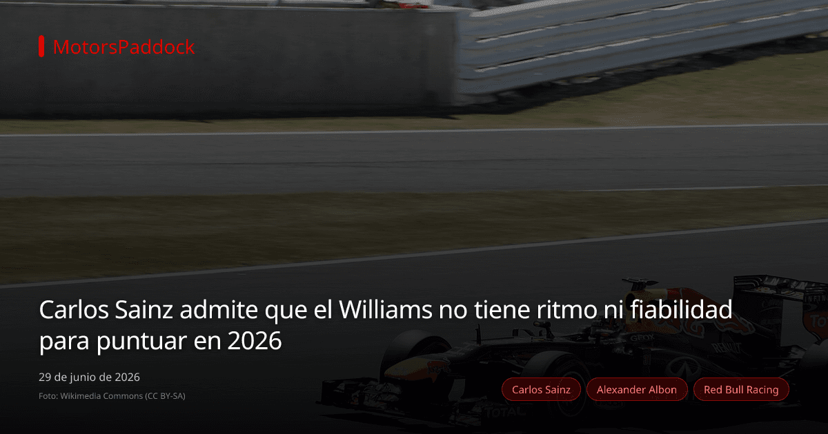 Carlos Sainz admite que el Williams no tiene ritmo ni fiabilidad para puntuar en 2026