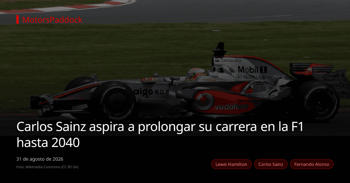 Carlos Sainz aspira a prolongar su carrera en la F1 hasta 2040