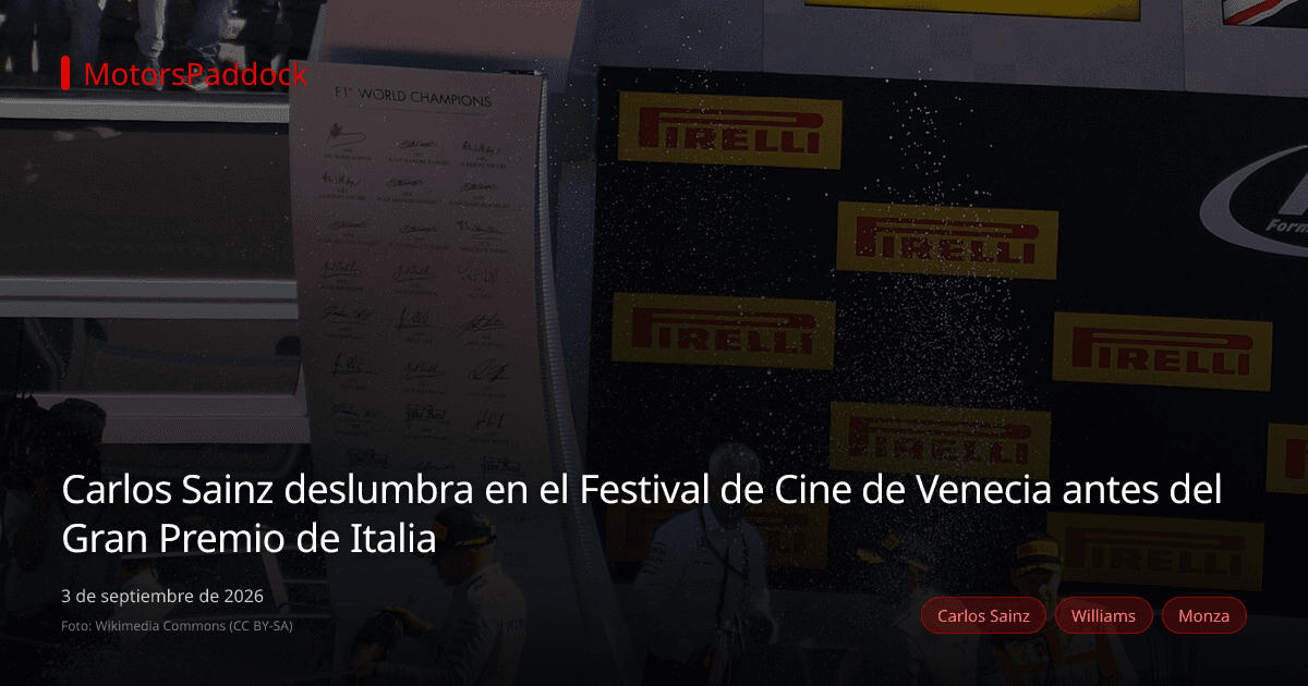 Carlos Sainz deslumbra en el Festival de Cine de Venecia antes del Gran Premio de Italia