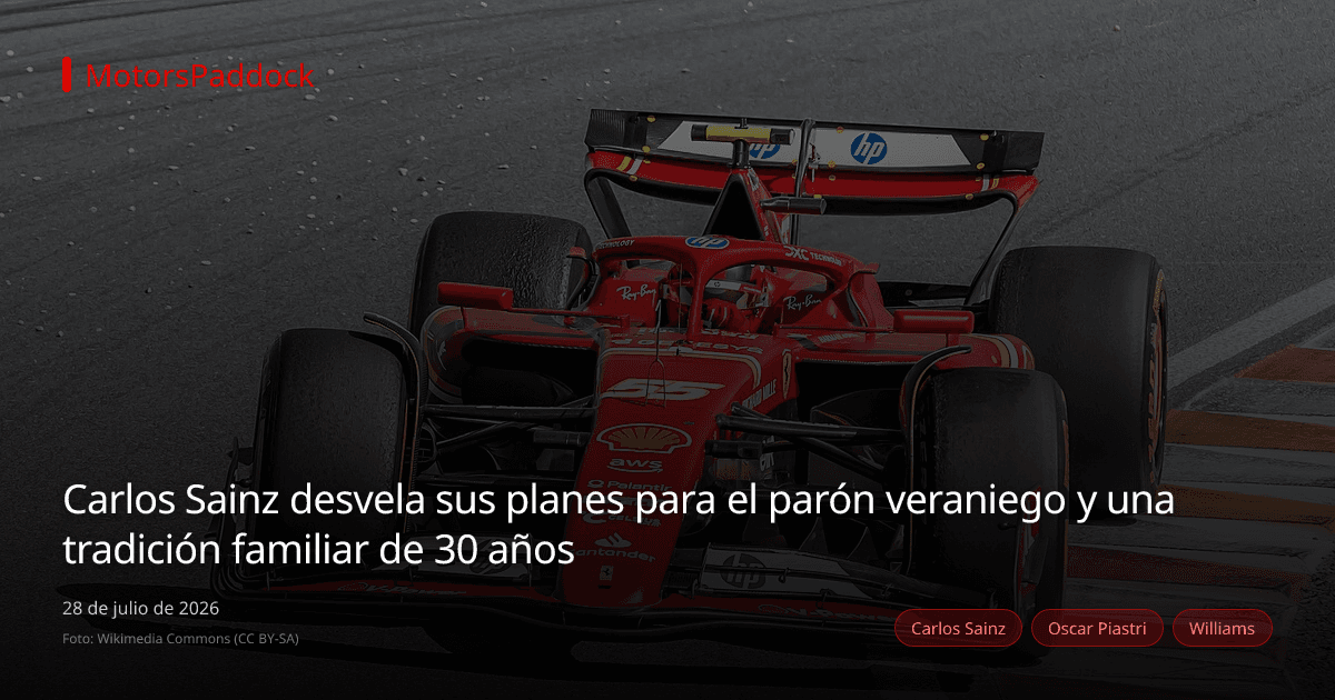 Carlos Sainz desvela sus planes para el parón veraniego y una tradición familiar de 30 años