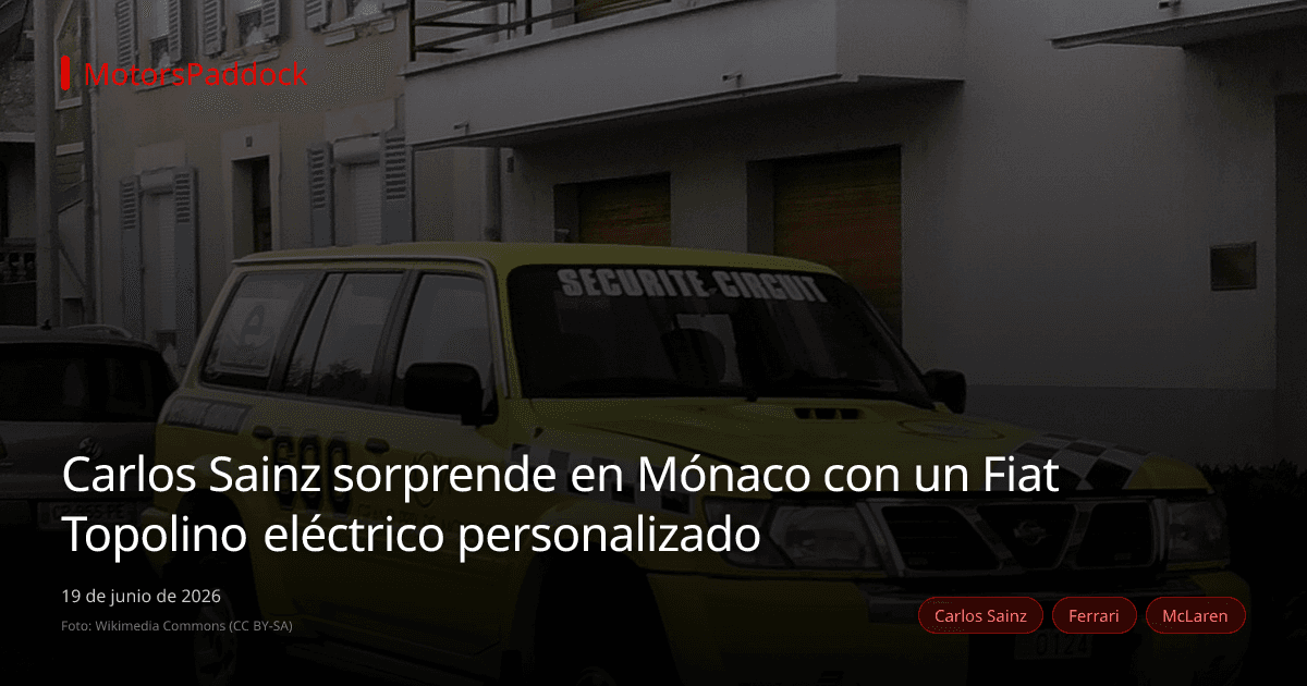 Carlos Sainz sorprende en Mónaco con un Fiat Topolino eléctrico personalizado