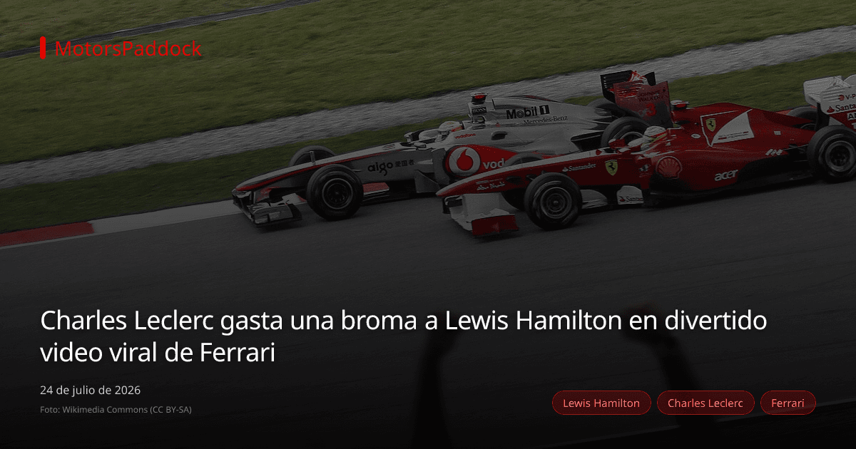 Charles Leclerc gasta una broma a Lewis Hamilton en divertido video viral de Ferrari
