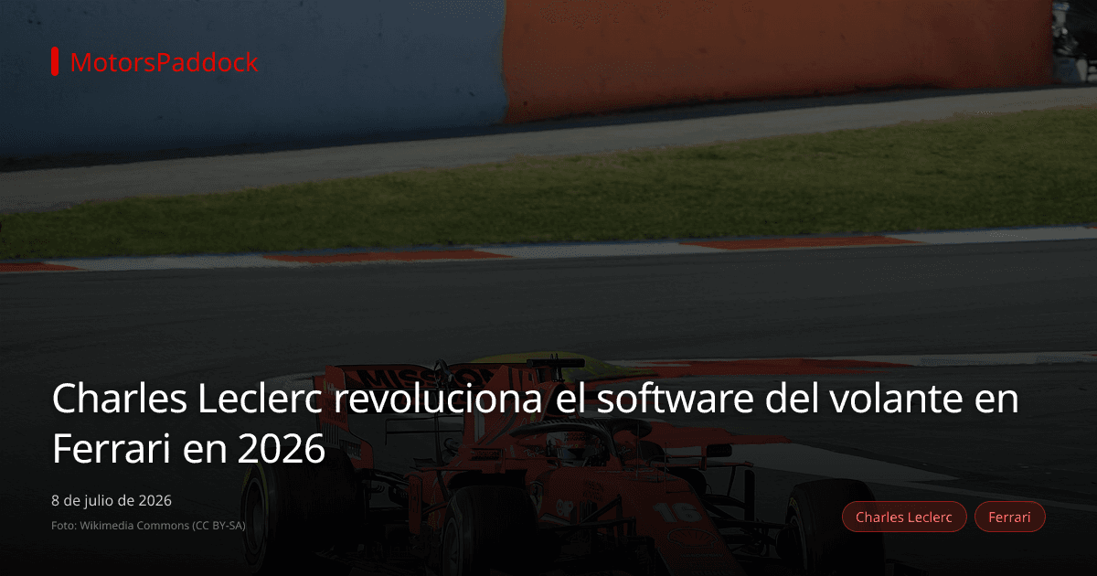 Charles Leclerc revoluciona el software del volante en Ferrari en 2026