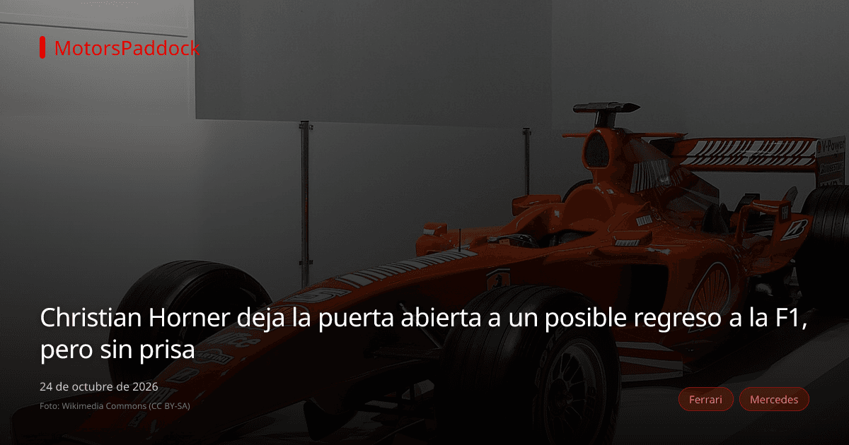 Christian Horner deja la puerta abierta a un posible regreso a la F1, pero sin prisa