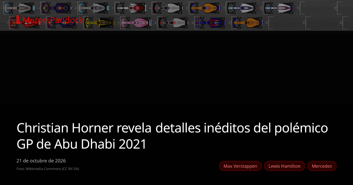 Christian Horner revela detalles inéditos del polémico GP de Abu Dhabi 2021