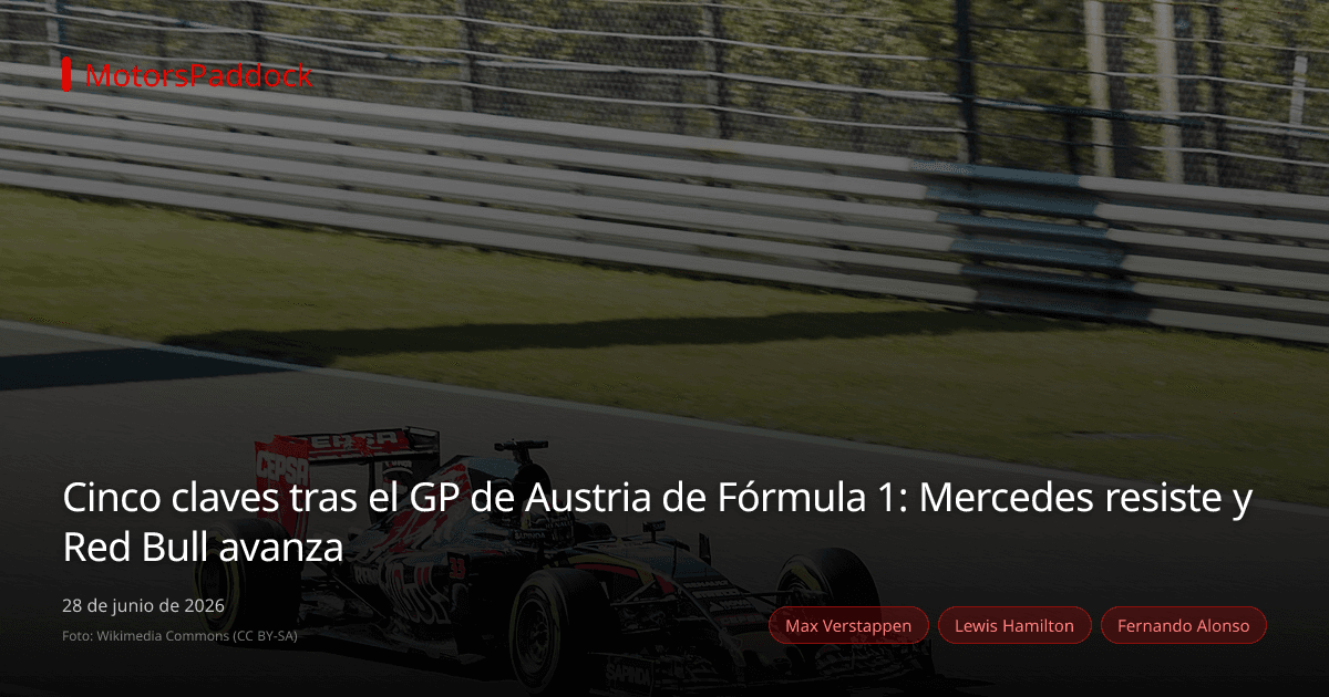 Cinco claves tras el GP de Austria de Fórmula 1: Mercedes resiste y Red Bull avanza