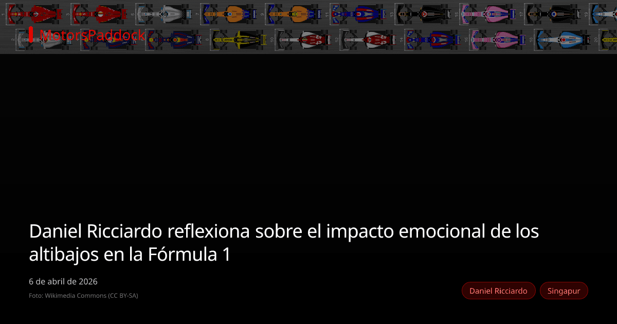 Daniel Ricciardo reflexiona sobre el impacto emocional de los altibajos en la Fórmula 1