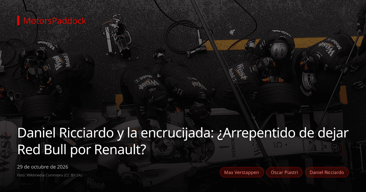 Daniel Ricciardo y la encrucijada: ¿Arrepentido de dejar Red Bull por Renault?