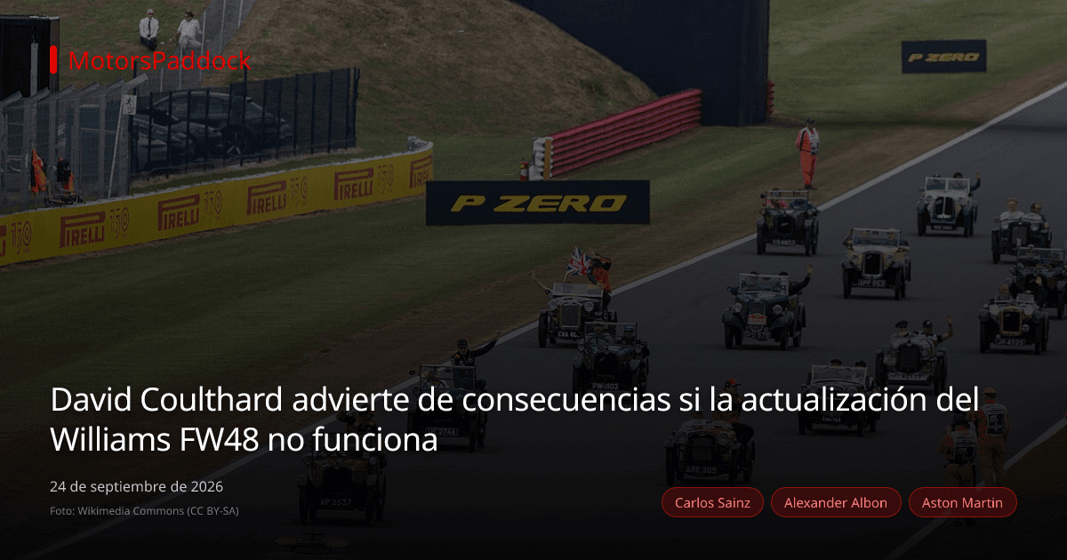 David Coulthard advierte de consecuencias si la actualización del Williams FW48 no funciona