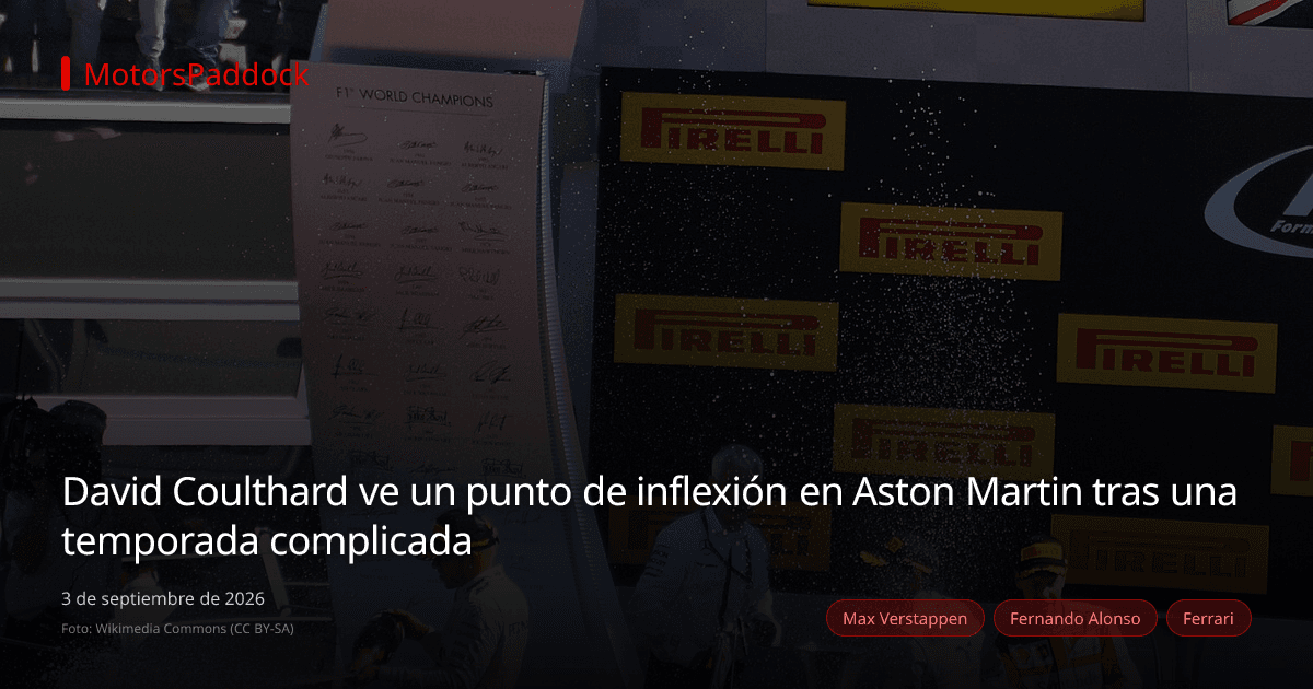 David Coulthard ve un punto de inflexión en Aston Martin tras una temporada complicada