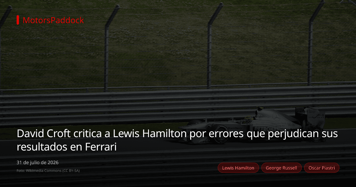 David Croft critica a Lewis Hamilton por errores que perjudican sus resultados en Ferrari