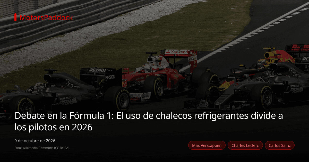 Debate en la Fórmula 1: El uso de chalecos refrigerantes divide a los pilotos en 2026