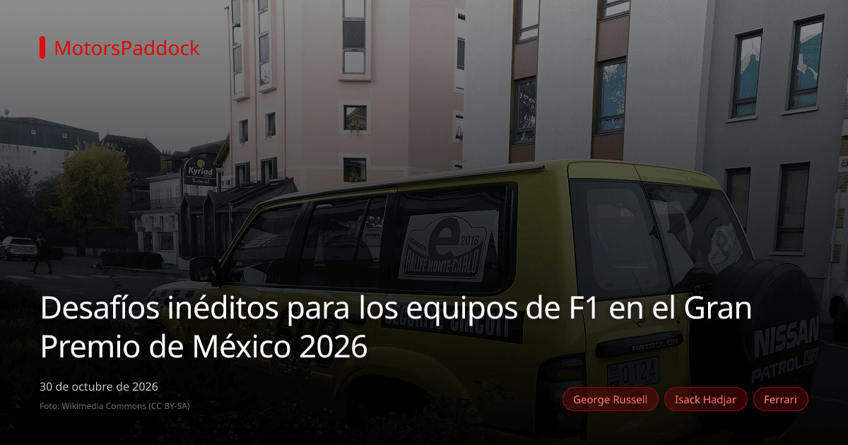 Desafíos inéditos para los equipos de F1 en el Gran Premio de México 2026
