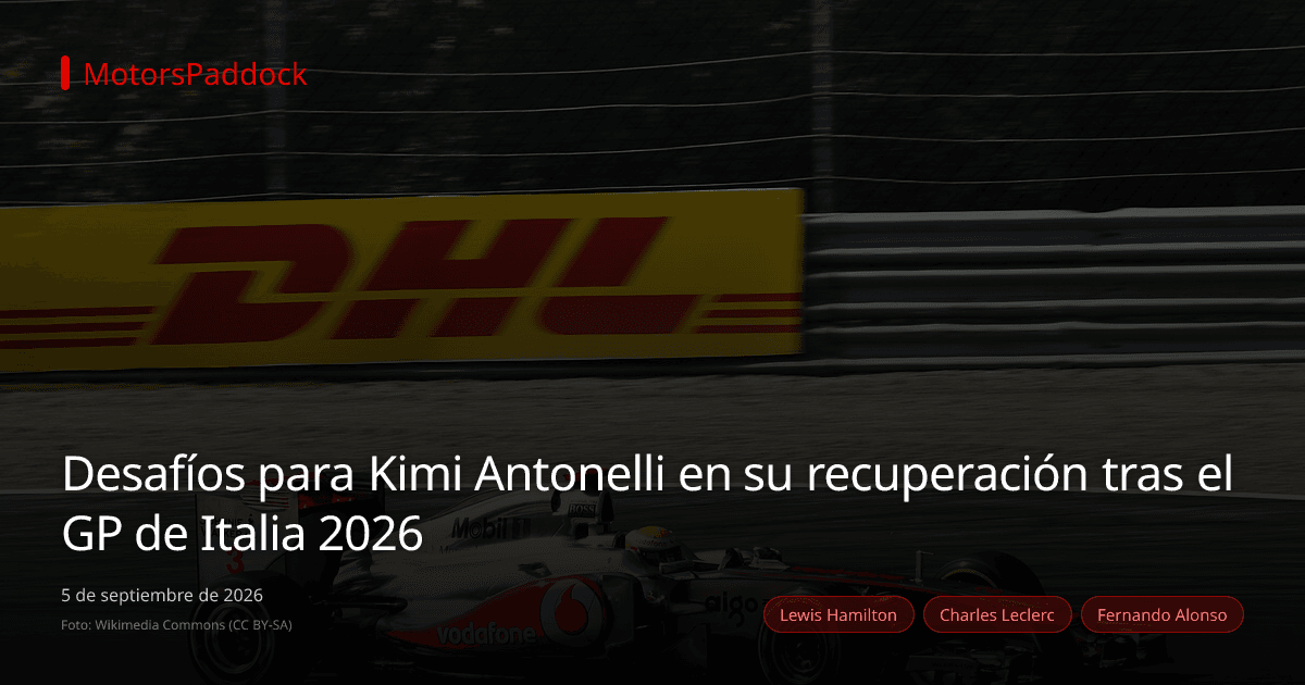 Desafíos para Kimi Antonelli en su recuperación tras el GP de Italia 2026