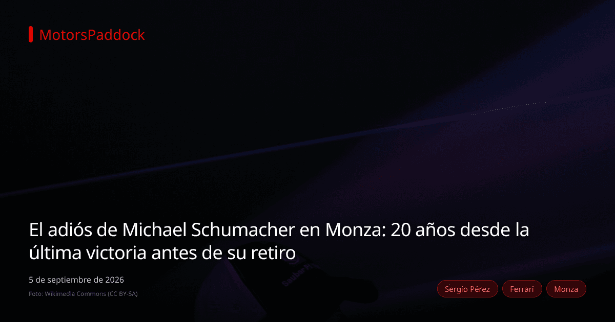El adiós de Michael Schumacher en Monza: 20 años desde la última victoria antes de su retiro