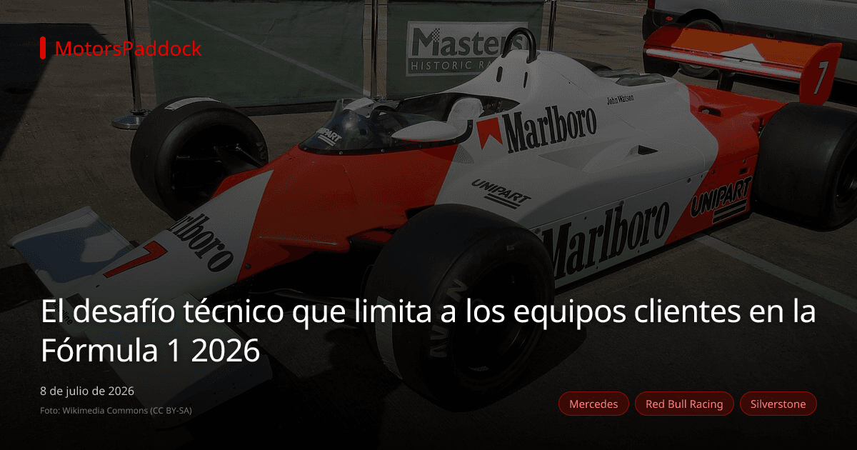 El desafío técnico que limita a los equipos clientes en la Fórmula 1 2026