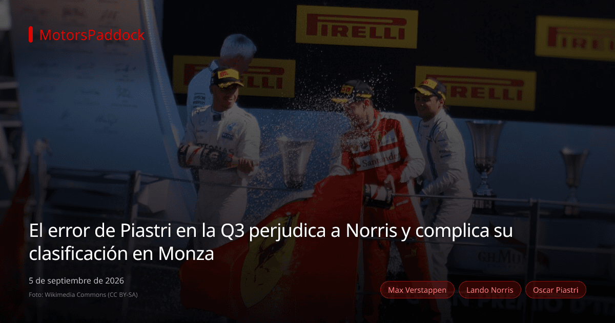 El error de Piastri en la Q3 perjudica a Norris y complica su clasificación en Monza