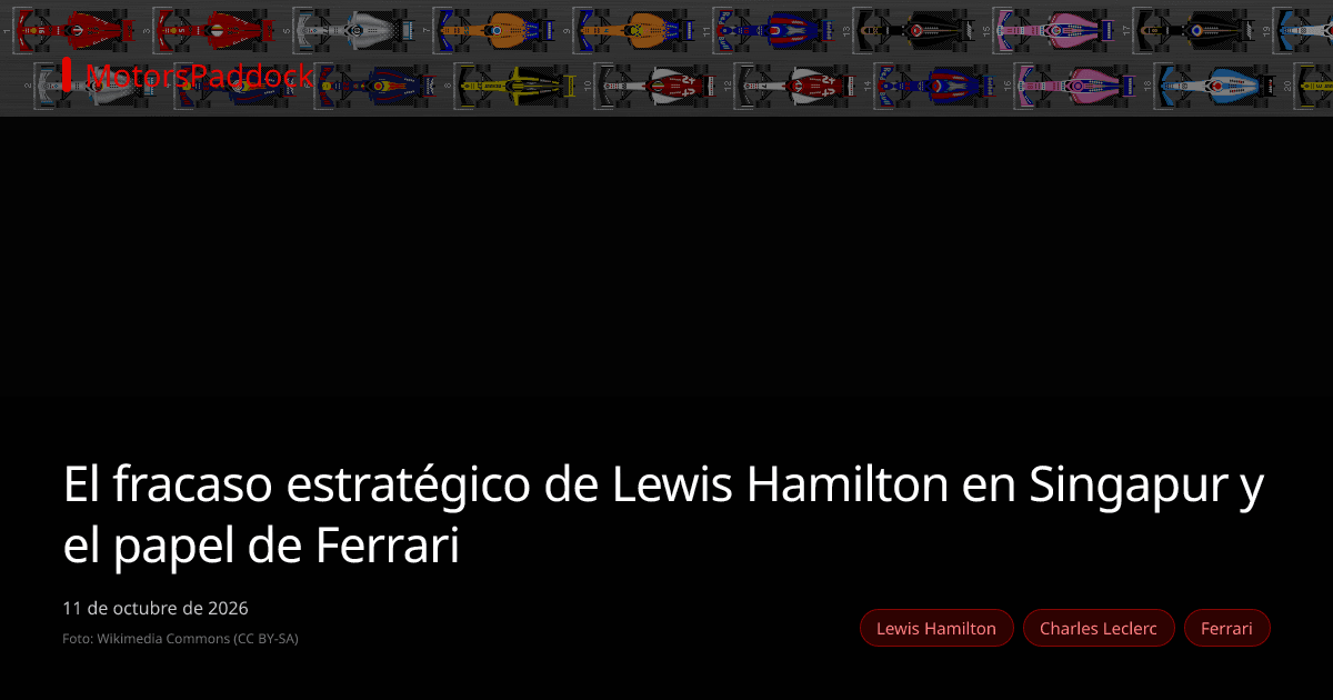 El fracaso estratégico de Lewis Hamilton en Singapur y el papel de Ferrari