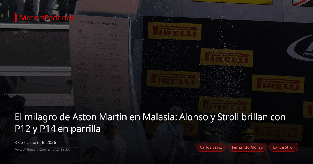 El milagro de Aston Martin en Malasia: Alonso y Stroll brillan con P12 y P14 en parrilla