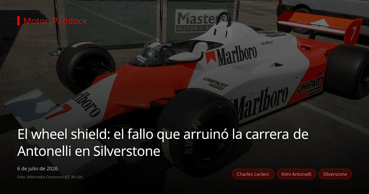 El wheel shield: el fallo que arruinó la carrera de Antonelli en Silverstone