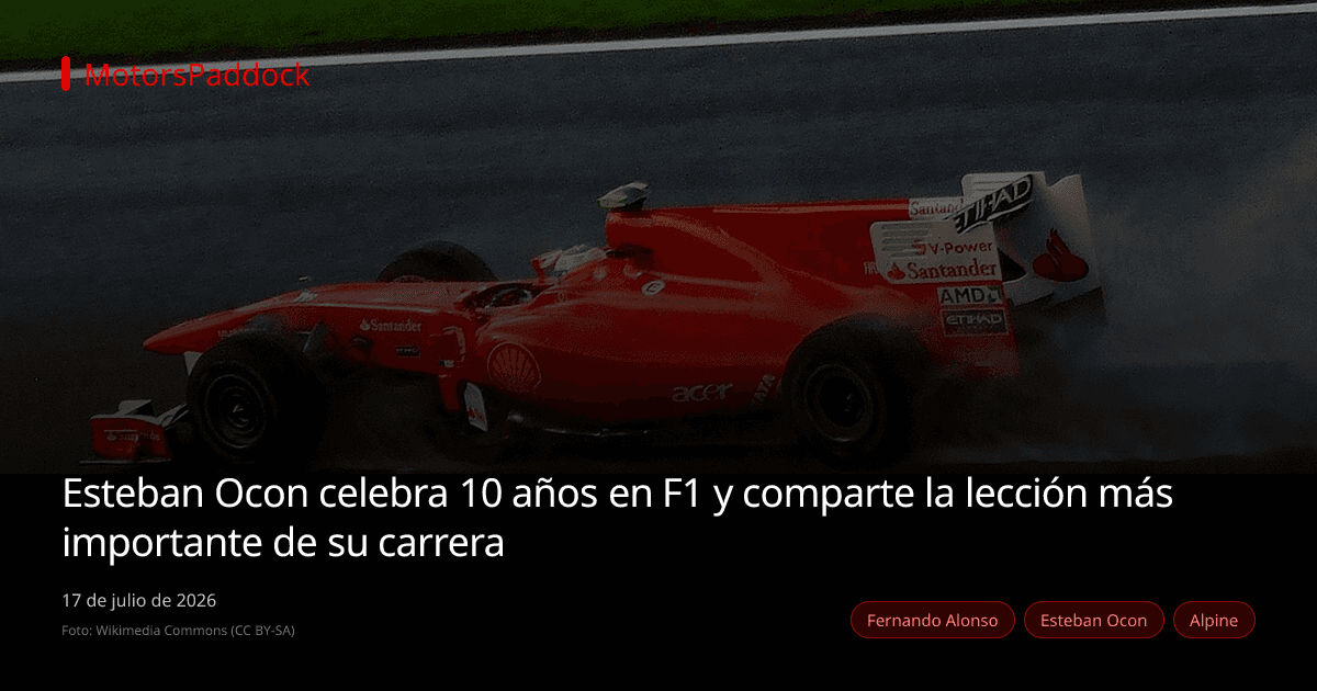 Esteban Ocon celebra 10 años en F1 y comparte la lección más importante de su carrera
