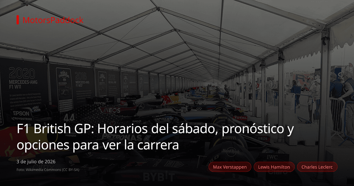 F1 British GP: Horarios del sábado, pronóstico y opciones para ver la carrera