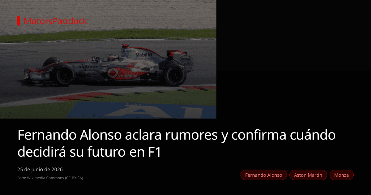 Fernando Alonso aclara rumores y confirma cuándo decidirá su futuro en F1