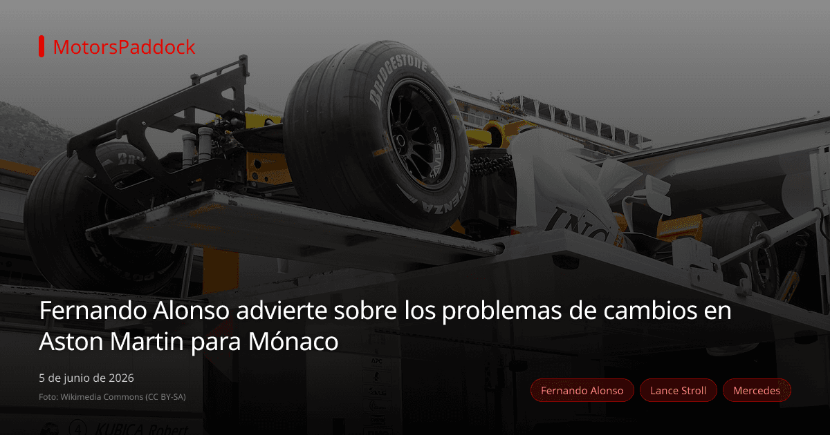 Fernando Alonso advierte sobre los problemas de cambios en Aston Martin para Mónaco