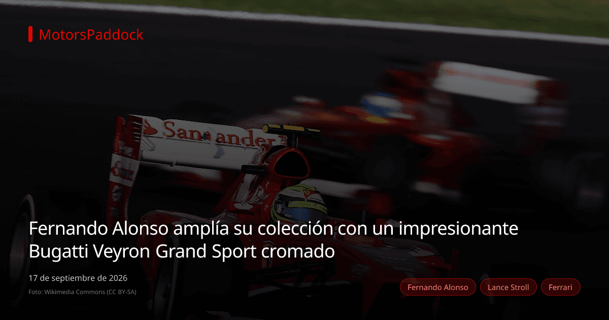 Fernando Alonso amplía su colección con un impresionante Bugatti Veyron Grand Sport cromado