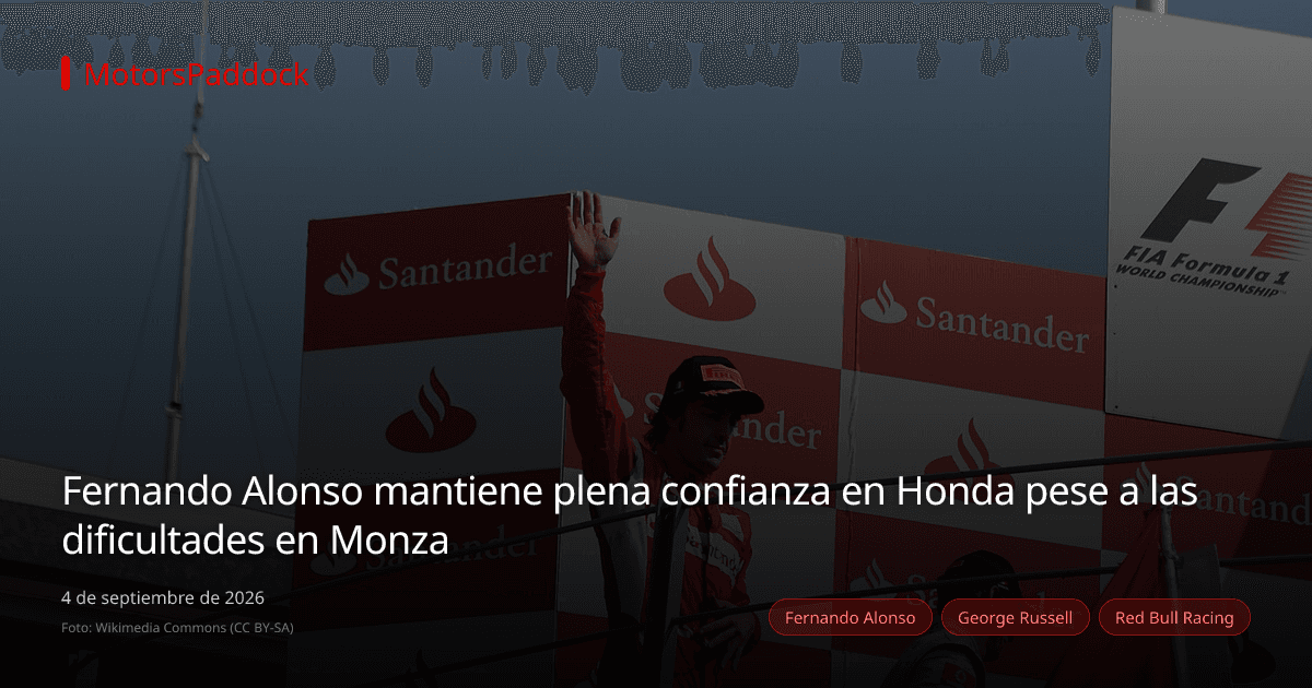 Fernando Alonso mantiene plena confianza en Honda pese a las dificultades en Monza