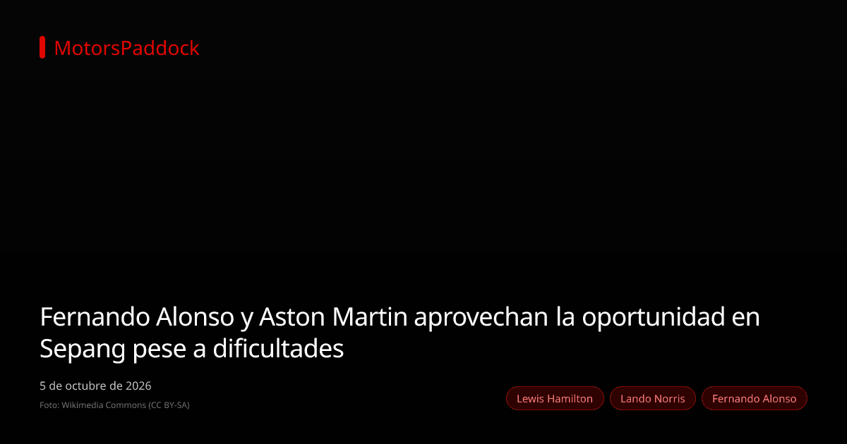Fernando Alonso y Aston Martin aprovechan la oportunidad en Sepang pese a dificultades